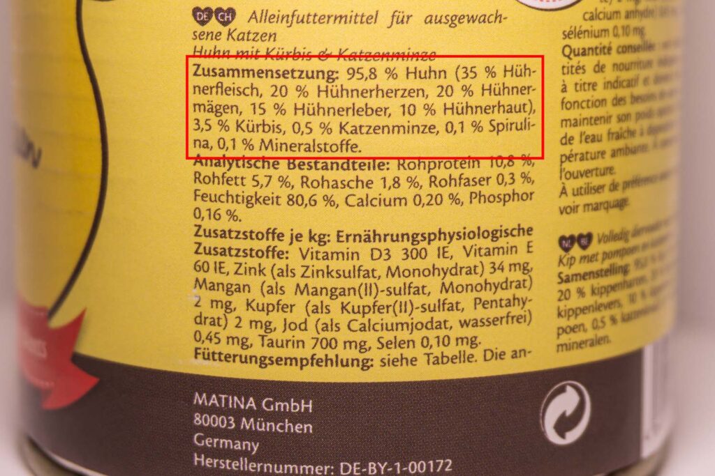 Beispiel Futter Inhaltsangabe